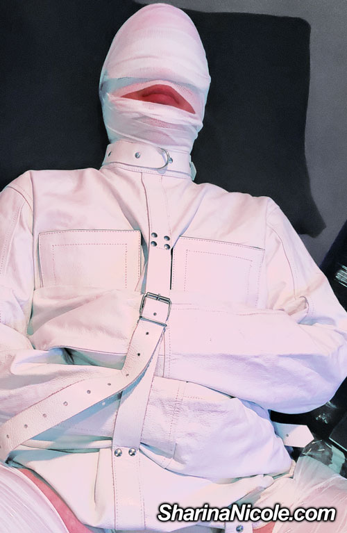 my helpless medfet medical fetish bondage patient mummified and in my white leather straitjacket
