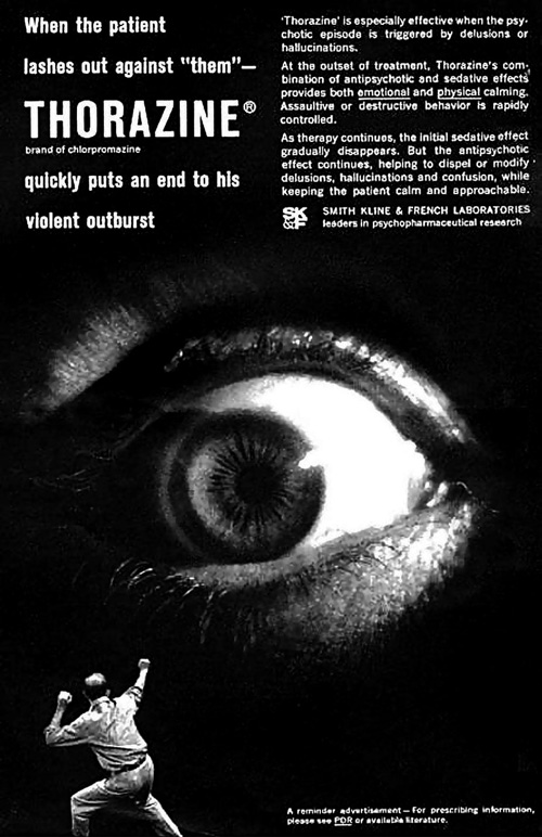 Thorazine advertisement from the 1960s